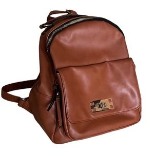 Tan backpack purse